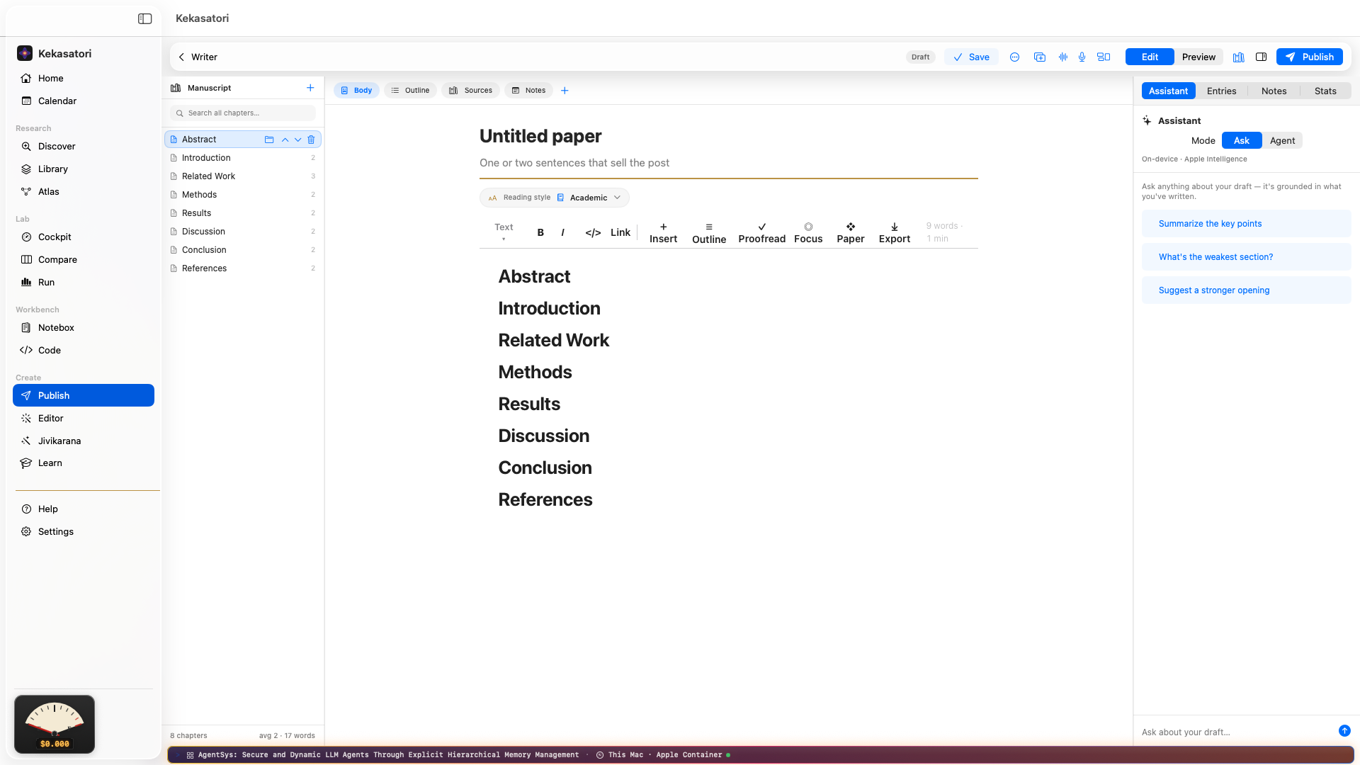 Kekasatori · Paper writer